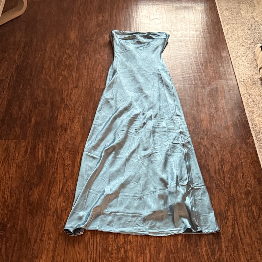 Showpo Strapless Blue Dress